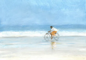 Junge auf einem Fahrrad 1, 2015
